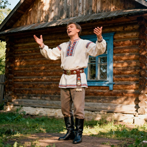 Исполнитель народных или этнических песен (народный певец)